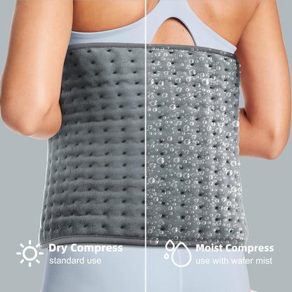 VALGELUIK Heating Pad for Back, Neck & Shoulder Pain Relief – 12"x24" Electric Heat Pad, Auto-Off, Machine Washable, Moist/Dry Heat Options – Thoughtful Mother's Day Gifts for Mom, Dad, Women & Men