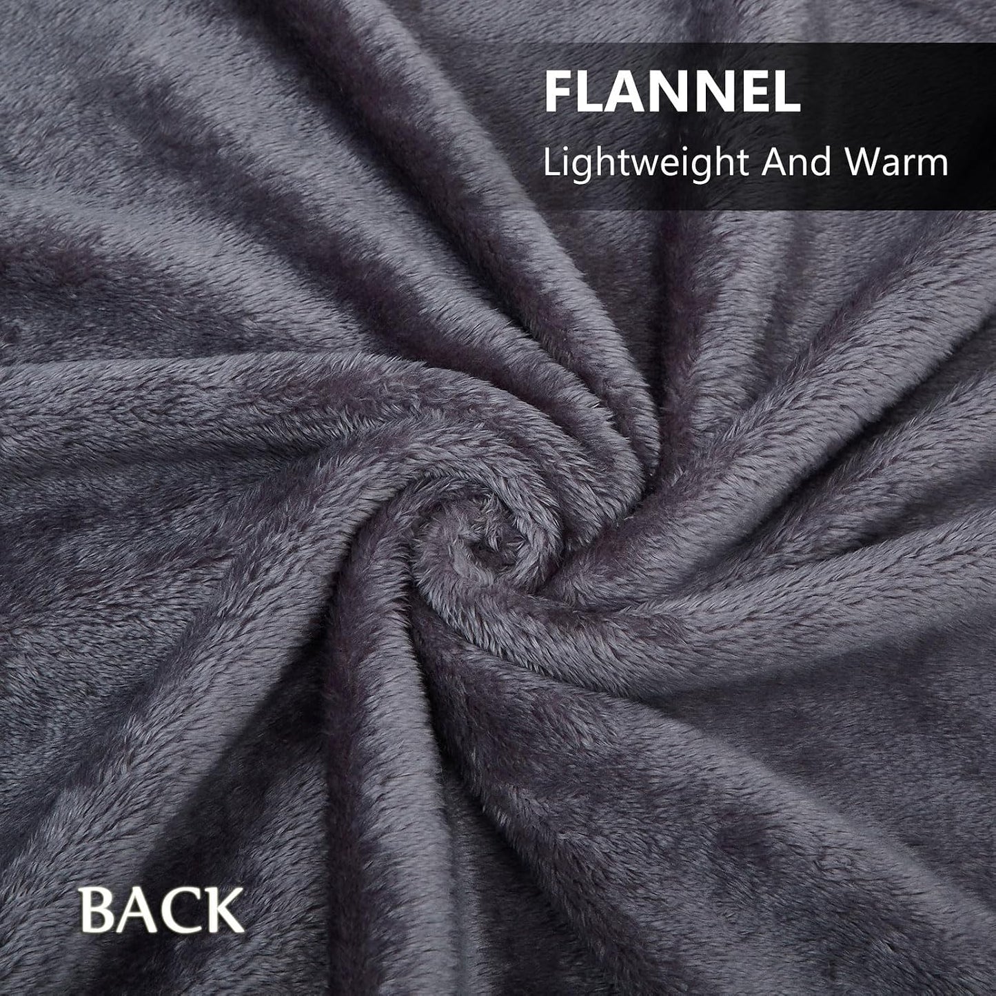 forestfish Fleece Wearable Blanket, Plaid Lap Blanket Comfy Poncho Throw with Buttons for Bed Sofa Office, Grey-White