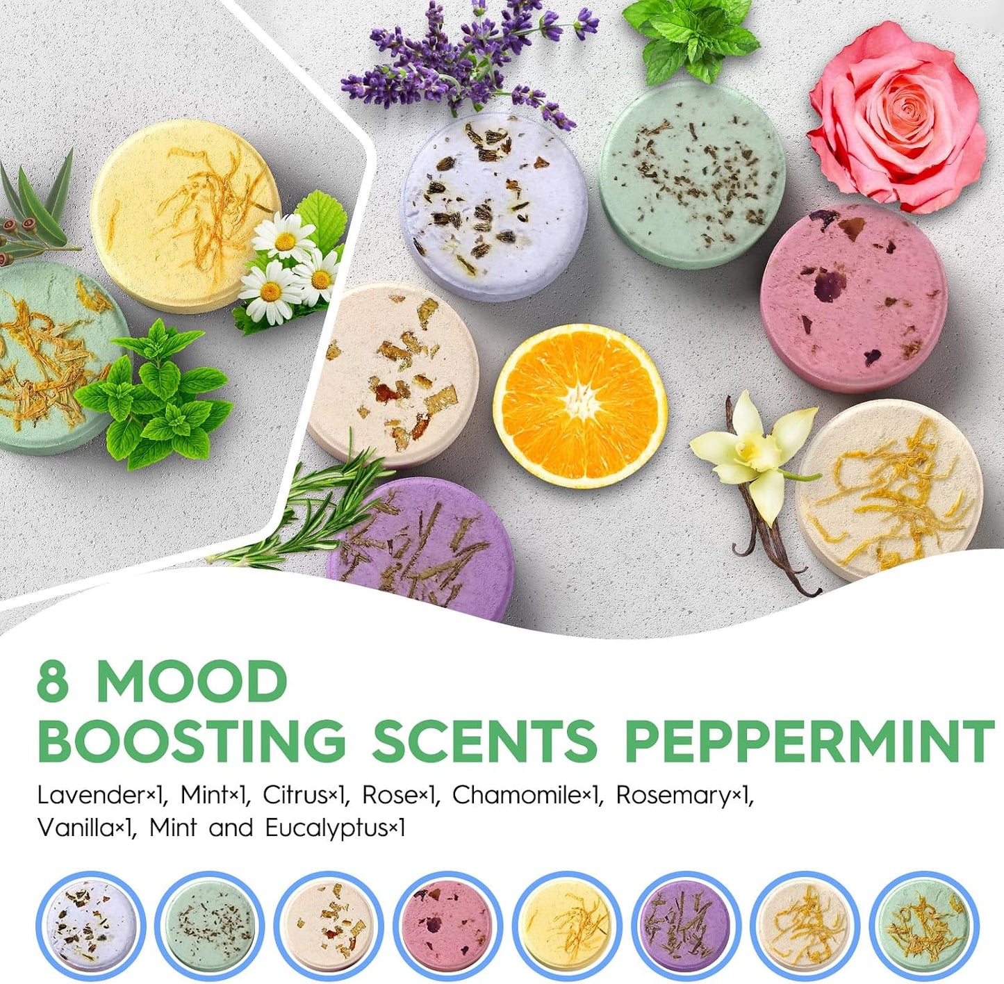 Shower Steamers Aromatherapy Blriet Gifts for Women, Teen Girls, Wife, Her, Mom, Father Days, Daughter, Grandma Basket Stuffers Birthday Gifts Decoration Travel Essentials Self Care Home Spa 8 Pack