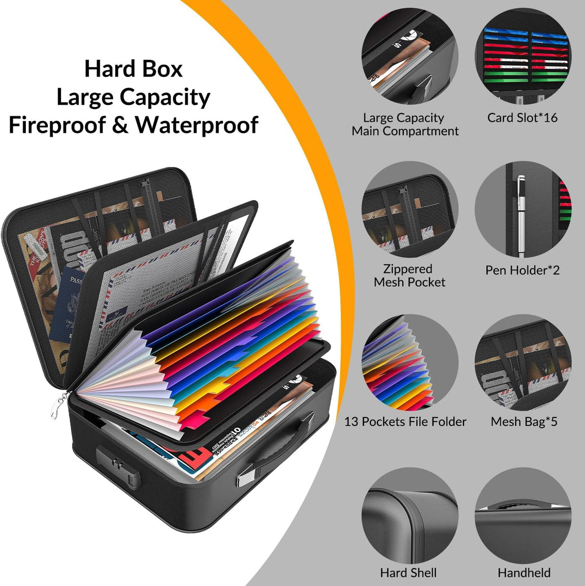 onvvippiv Important Document Organizer Folio Accordion File Organizer