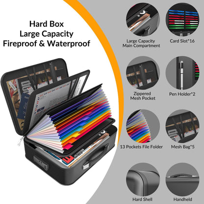 onvvippiv Important Document Organizer Folio Accordion File Organizer