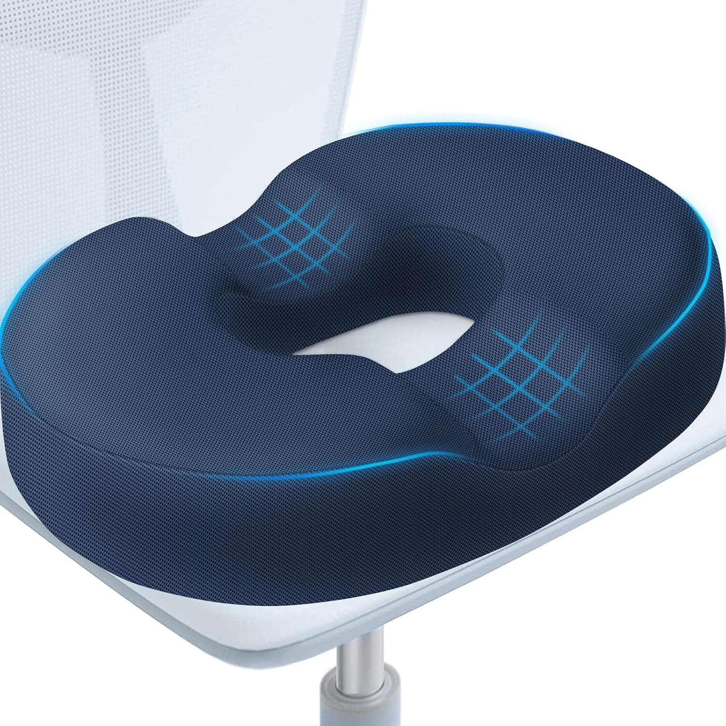 BlissTrends Donut Pillow Seat Cushion,Donut Chair Cushions for Postpartum Pregnancy & Hemorrhoids,Tailbone Pain Relief Cushion,Memory Foam Lifting Cushions for Office&Home Chairs (Black)