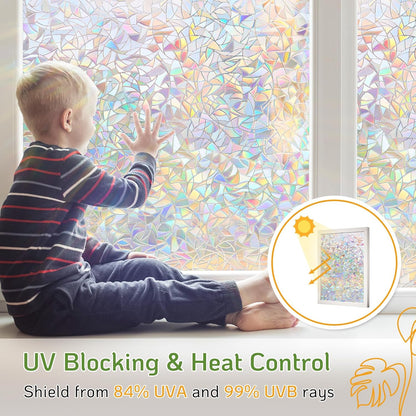 LUTE Blackout Window Film, Window Tint for Home Privacy, 17.5" x 78.7"