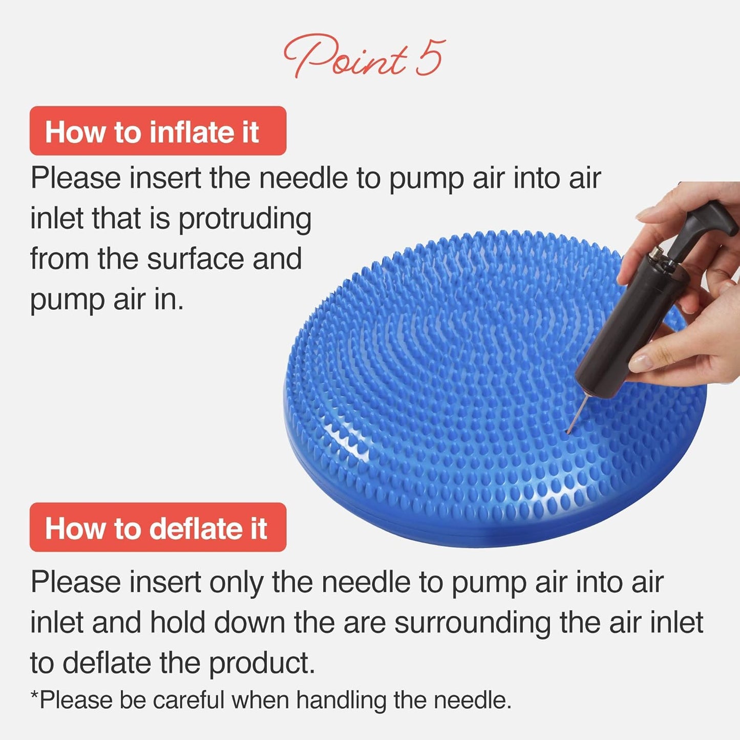 Primasole Balance Disc with Air Pump Wobble Cushion for Stability Workout 2 PCS