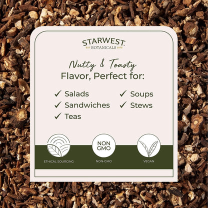Starwest Botanicals Organic Raw Dandelion Root, Cut & Sifted - 4 oz Pouch