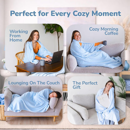 Super Blanky Wearable Blankets for Women & Men, Graduation Day Gift for Her, Cozy Gifts for Women, Wife Birthday Gifts Ideas