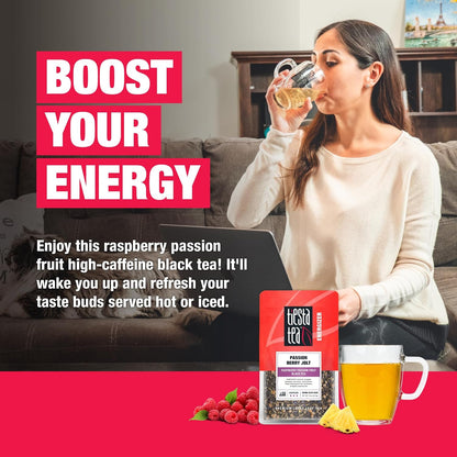 Tiesta Tea Passion Berry Jolt Raspberry Passion Fruit Black Tea 1.5oz