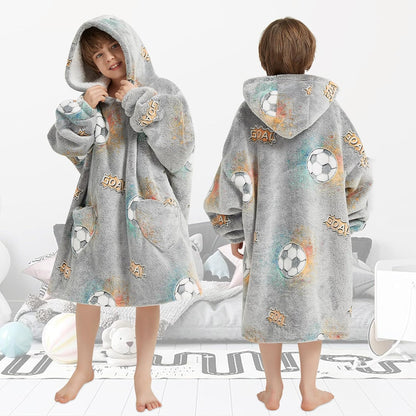 Fiosnow Glow in the Dark Unicorn Blanket Hoodies for Kids 6-13YR Oversize Wearable Blanket Hoodies for Boys Girls Teens