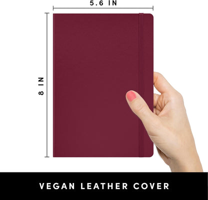 PAPERAGE Lined Journal Notebook, Hardcover Journal for Women & Men, 160 Pages, (5.6 in x 8 in), College Ruled Journaling Notebook for Work, School Supplies & Note Taking, (Black)