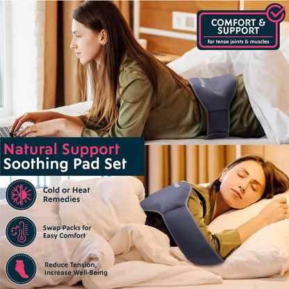 Magic Gel Ice Pack for Back Pain Relief | 2 Pack Reusable Lower Back Wrap for Hot or Cold Therapy | Relief for Lower Lumbar, Sciatic Nerve, Herniated or Degenerative Disc, Coccyx, Tailbone Pain