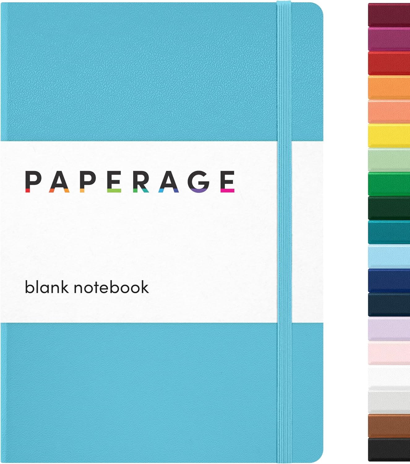 PAPERAGE Lined Journal Notebook, Hardcover Journal for Women & Men, 160 Pages, (5.6 in x 8 in), College Ruled Journaling Notebook for Work, School Supplies & Note Taking, (Black)