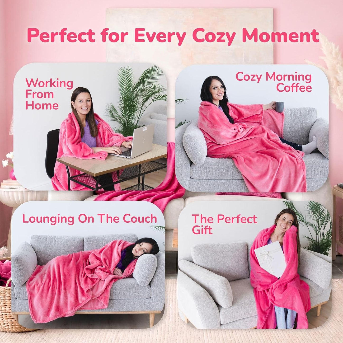 Super Blanky Wearable Blankets for Women & Men, Graduation Day Gift for Her, Cozy Gifts for Women, Wife Birthday Gifts Ideas