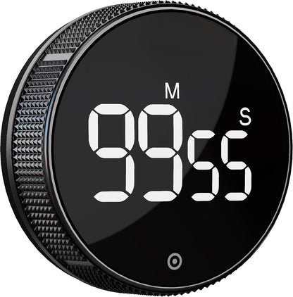 BlueSnail Kitchen Timer with LED Digital Display Smart Efficana for Home Classroom Gym Office, Volume and Brightness Adjustable Productivity Timer (Guncolor)
