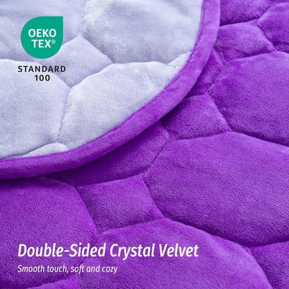 Wemore Weighted Lap Blanket 7lbs for Adults, Small Weighted Blanket Throw for Travel, Soft Weighted Lap Pad for Relaxation, Calming, Napping and Sleeping, Machine Washable, Light Grey 29" x 24"