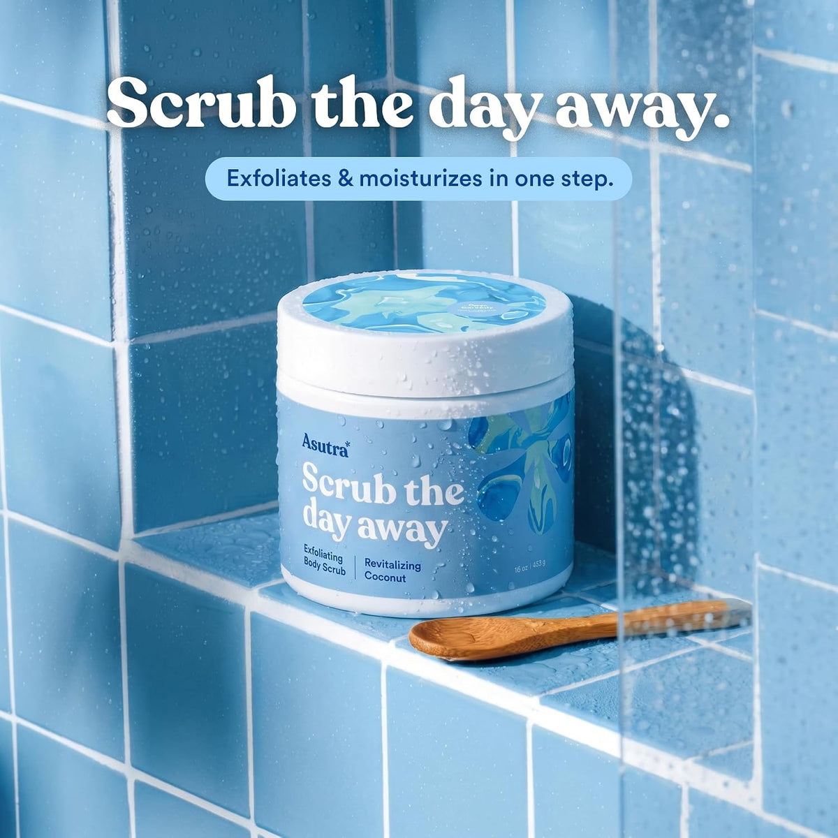 ASUTRA Dead Sea Salt Essential Oil Body Scrub Exfoliator (16 Ounce)
