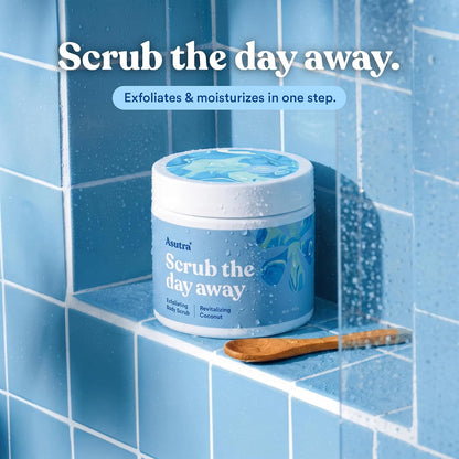 ASUTRA Dead Sea Salt Essential Oil Body Scrub Exfoliator (16 Ounce)