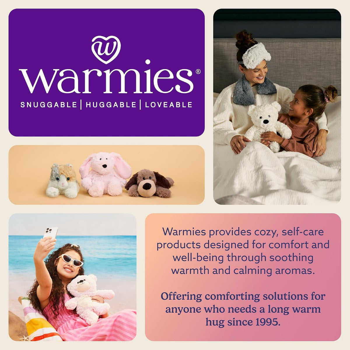 warmies Microwavable Eye Mask, Weighted Sleep Mask, Curly Sage Green