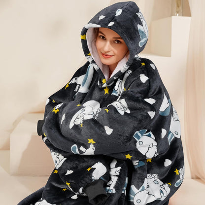Narecte Cozy Oversized Blanket Hoodie Wearable Blanket Adults Soft Hooded Blanket Hoodie Birthday Gifts for Women Christmas - Colors A