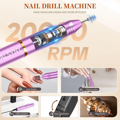 NAIL POLISH KIT with U V Lamp and Drill Starter Kit 36 Colors Gel Nail Polish Nail Art Gel Manicure Kit