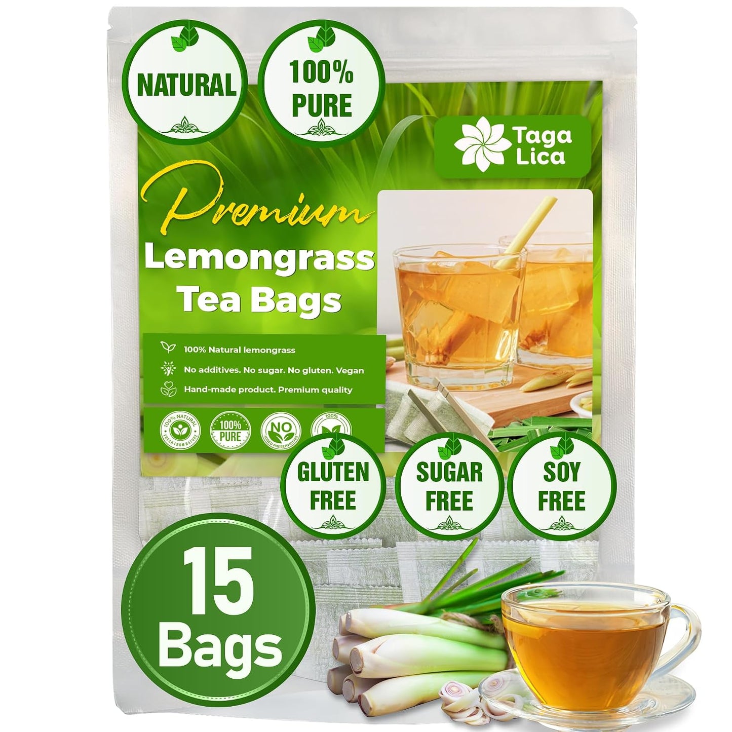 Tagalica, Premium 135 Dandelion Root Tea Bags, 100% Natural & Pure from Dandelion Root, Eco-Conscious Tea Bags, Herbal Tea. No Sugar, No Caffeine, No Gluten, Vegan