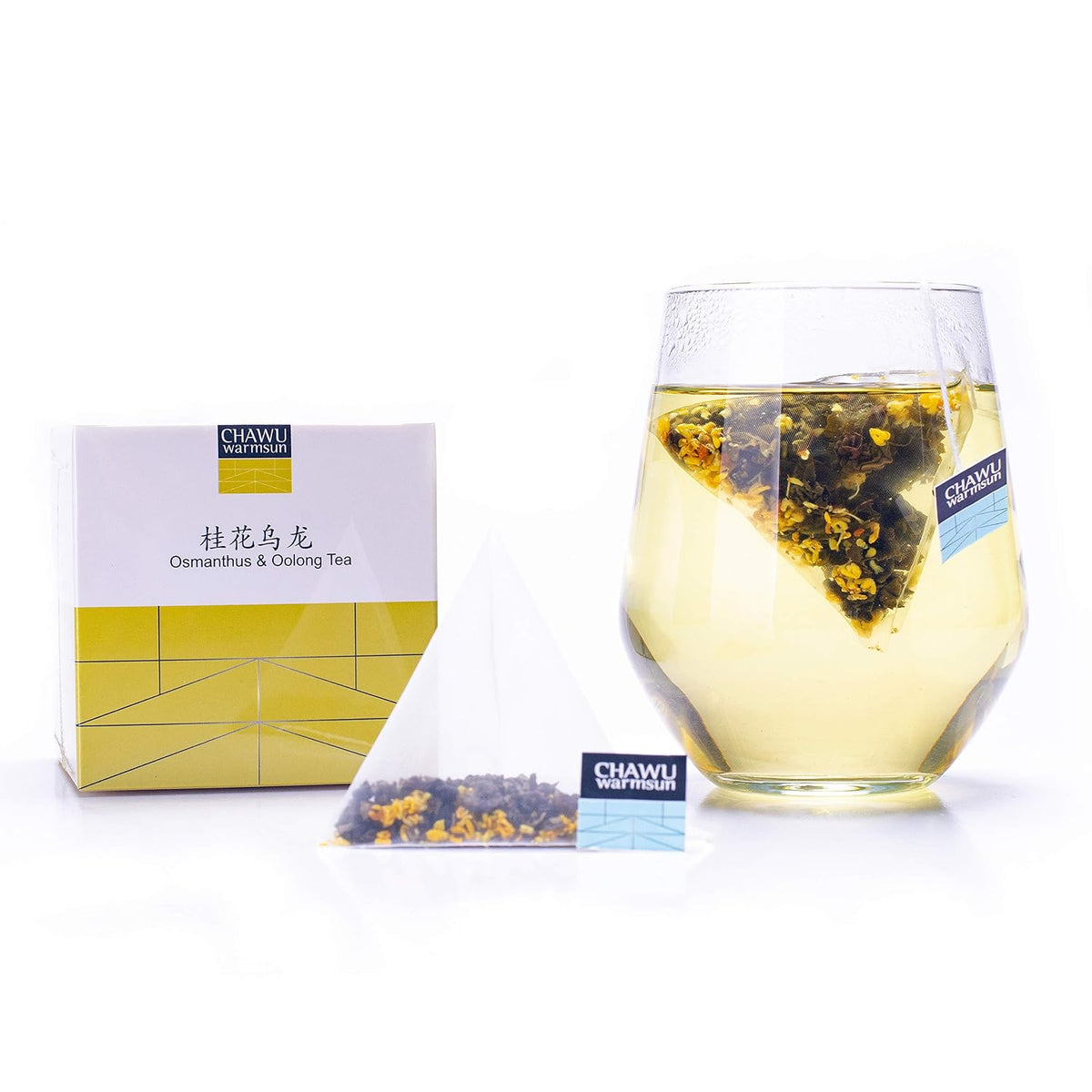 ChaWuWarmSun Osmanthus Oolong Tea Bags, 16 Count, 8 Bags/Box Pack of 2