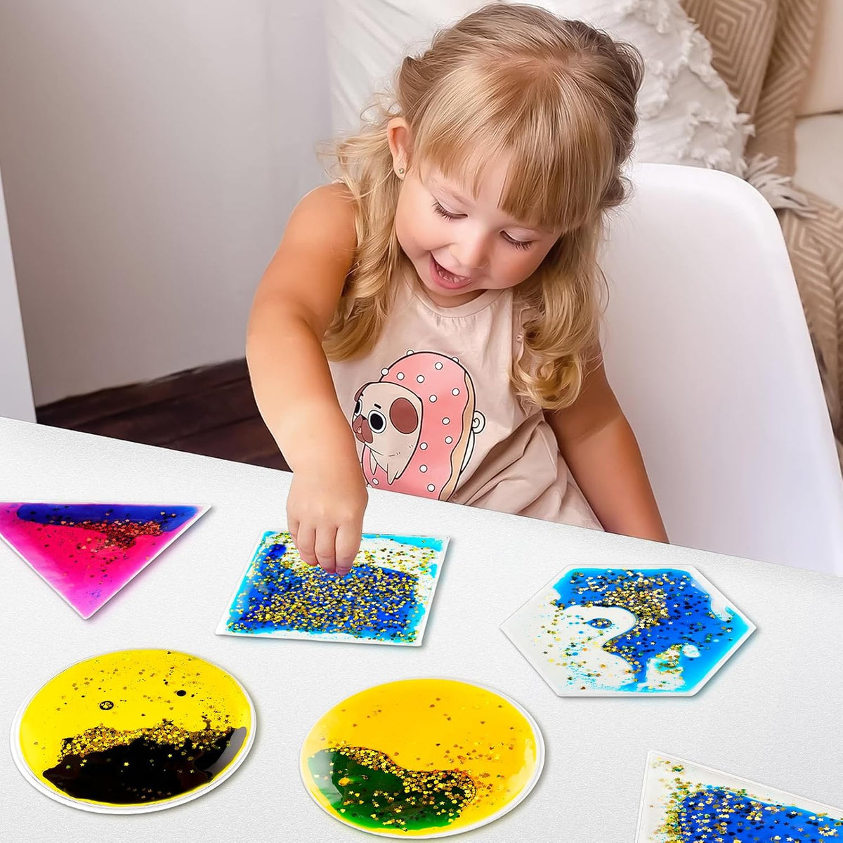 Onyoloy Sensory Soft Gel Liquid Toys - Hexagon Sensory Motion Fidget