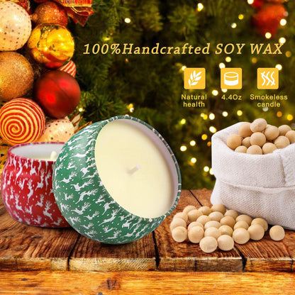Scented Candles Gift Set for Women, 4 Pack Soy Wax Candles in Classic Bohemian Tins, Aromatherapy Candle Set, Birthday Gifts for Mom, Thank You Gifts