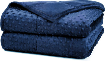 Alomidds Weighted Lap Blanket 7lbs, Cozy Luxury Breathable Weighted Blanket for Adults, Weighted Lap Pad for Travel, Relaxation, Sleeping, Purple, 29" x 24"