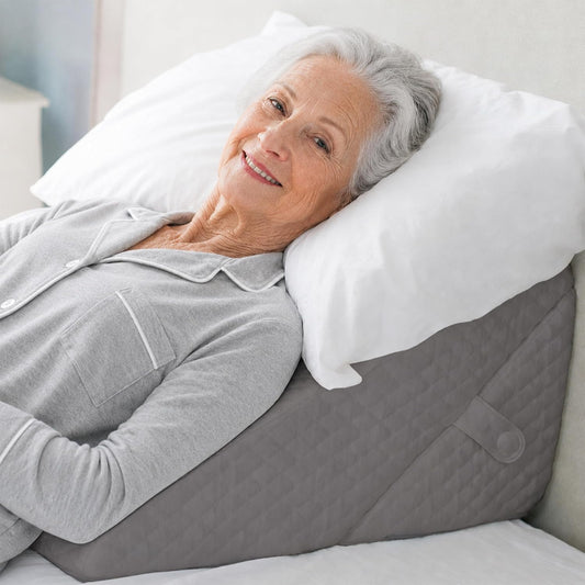Wedge Pillow for Sleep Apnea, 12 Inch Adjustable Height Bed Wedge Pillow for Chronic Pain, Handicapped Individuals, and Long Term Care and Positioning