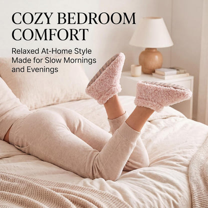 Cozylook Fuzzy Slippers for Women Indoor Soft Sole Slipper Socks