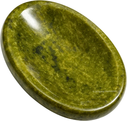 Amazing Gemstone Labradorite Thumb Worry Stone, Anxiety Stone, Healing Crystals - Piedra Crystal Fidget for Gift, Meditation, Calming, Relaxation, Stress Relief - Colors B