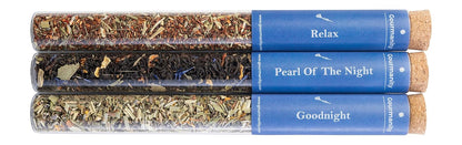 Gourmanity Bedtime Tea Sampler Gift Set, 3 Calming Herbal Blends, 0.74 oz