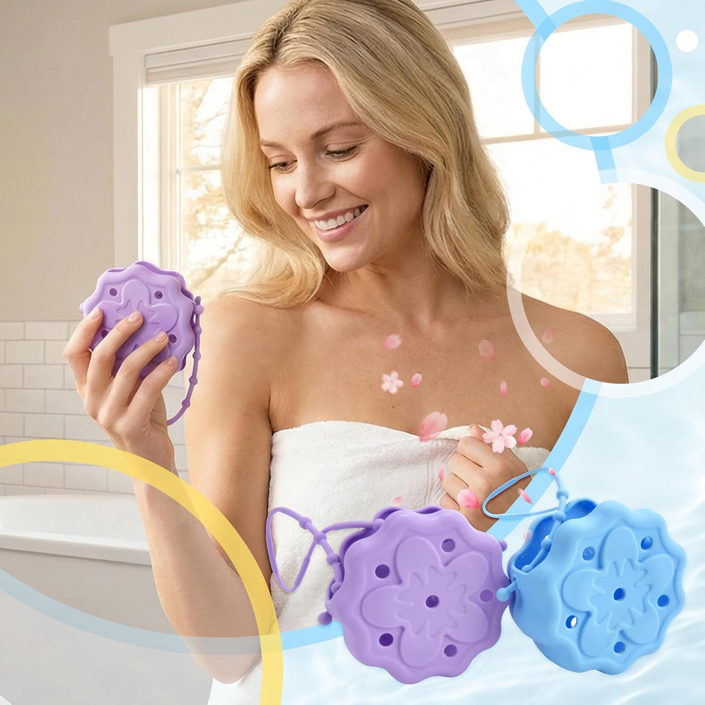 Purple Shower Steamer Holder, Hanging and Reusable Shower Steamer Tray, Bath Bombs Holder, Shower Accessory, Aromatherapy Diffuser Containers, Bathroom Decor, Gift for Girls Women