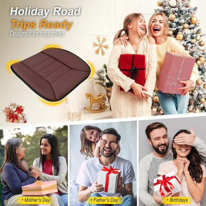 kingphenix Car Seat Cushion with 1.2inch Comfort Memory Foam, Seat Cushion for Car and Office Chair (Black)