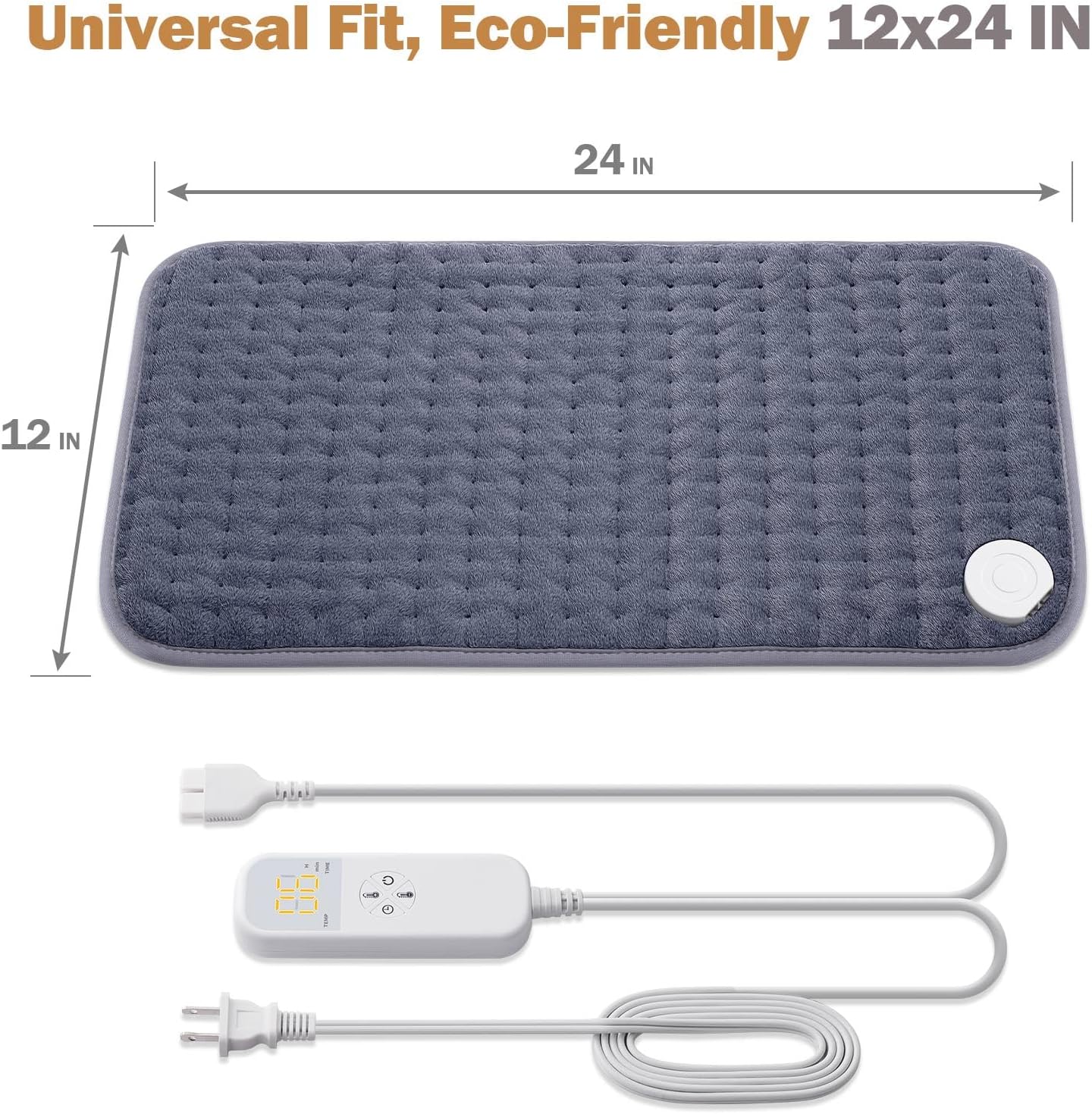 20"x24" XL Heating Pad for Back, Neck & Shoulders, Soft Electric Heating Pad with Moist & Dry Heat, Auto-Off, Machine Washable, Birthday Gifts for Women Wife Mom Her