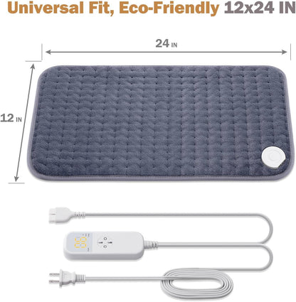 20"x24" XL Heating Pad for Back, Neck & Shoulders, Soft Electric Heating Pad with Moist & Dry Heat, Auto-Off, Machine Washable, Birthday Gifts for Women Wife Mom Her