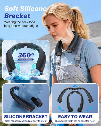 Kesguar Portable Neck Fan, 20H RunTime, 6000mAh Rechargeable