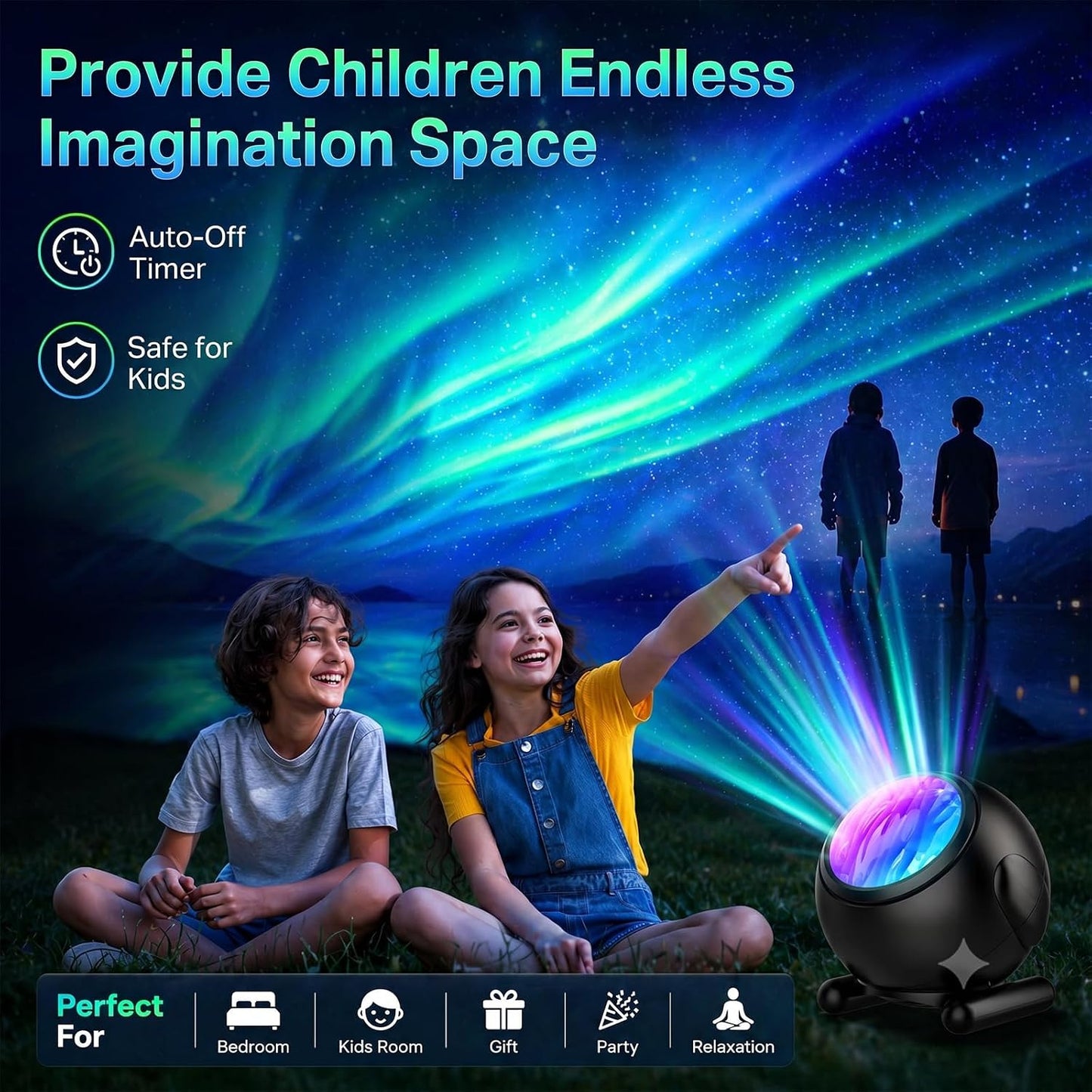 Northern Lights Projector, LED Night Light Aurora Projector with Timer and Remote, Room Decor, Gifts for Kids, Adults, Christmas, Birthday