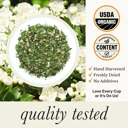 Wild Bliss Organic Hawthorn Leaf and Flower Tea, 75 Tea Bags