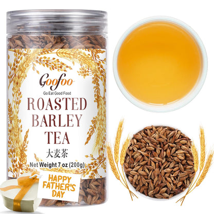 Goofoo Roasted Barley Loose Leaf Tea Caffeine Sugar Free Natural 7 Oz