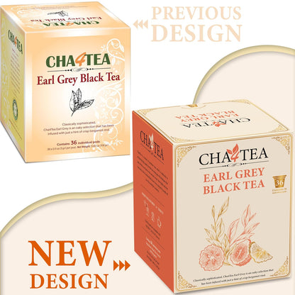 Cha4TEA 36-Count Earl Grey Tea Pod Compatible with Keurig K-Cup Brewers
