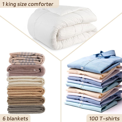 Fixwal Storage Bags 4 Pack 75L XL Mesh Clear for Blankets Clothes Comforter