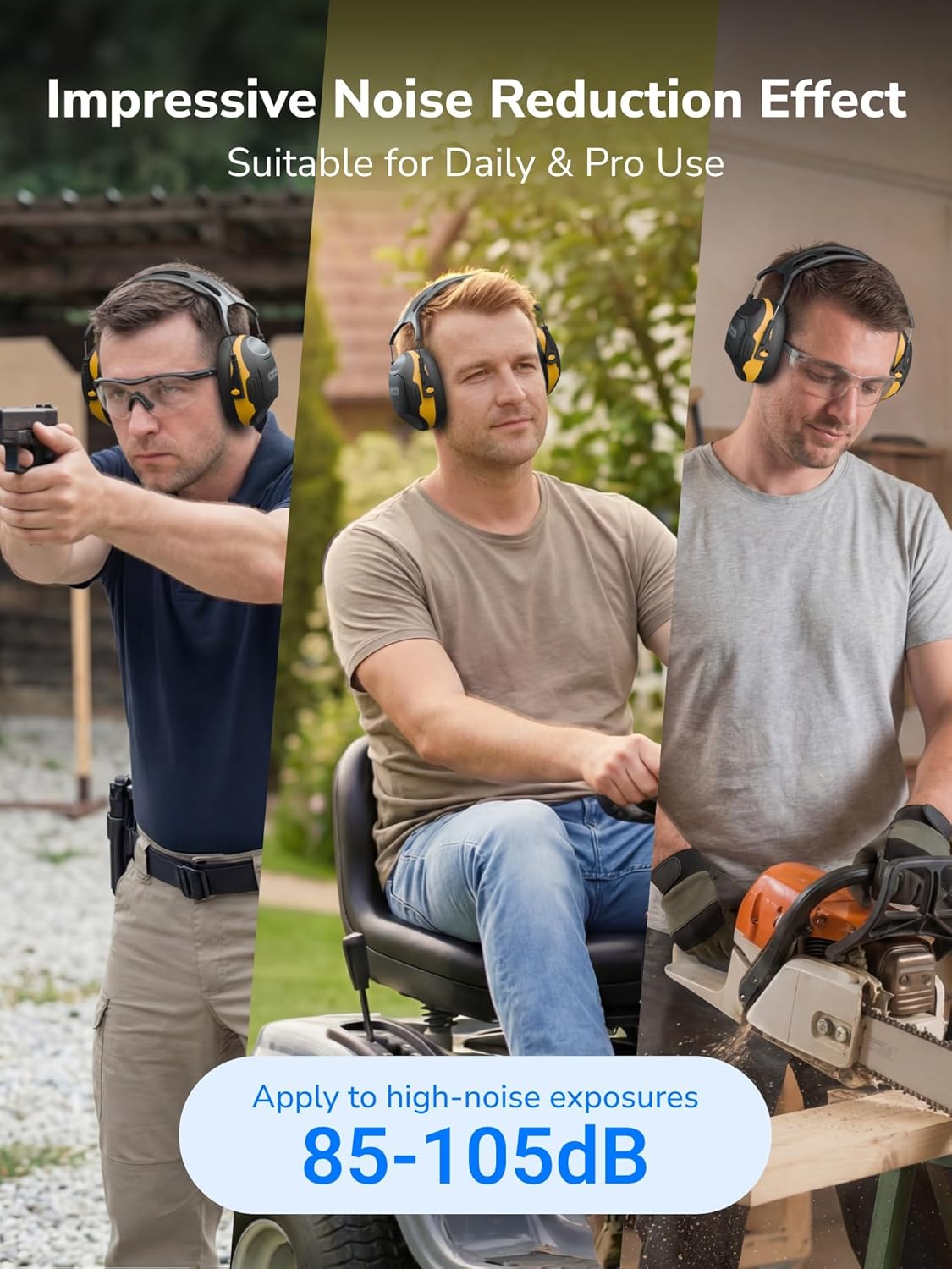 Dr.meter Ear Protection Ear Muffs, Noise Cancelling Headphones for Adults Kids 31dB Earmuffs for Noise Reduction, Hearing Protection for Shooting Gun Range, Mowing, Monster Jam, Sensory, Fireworks