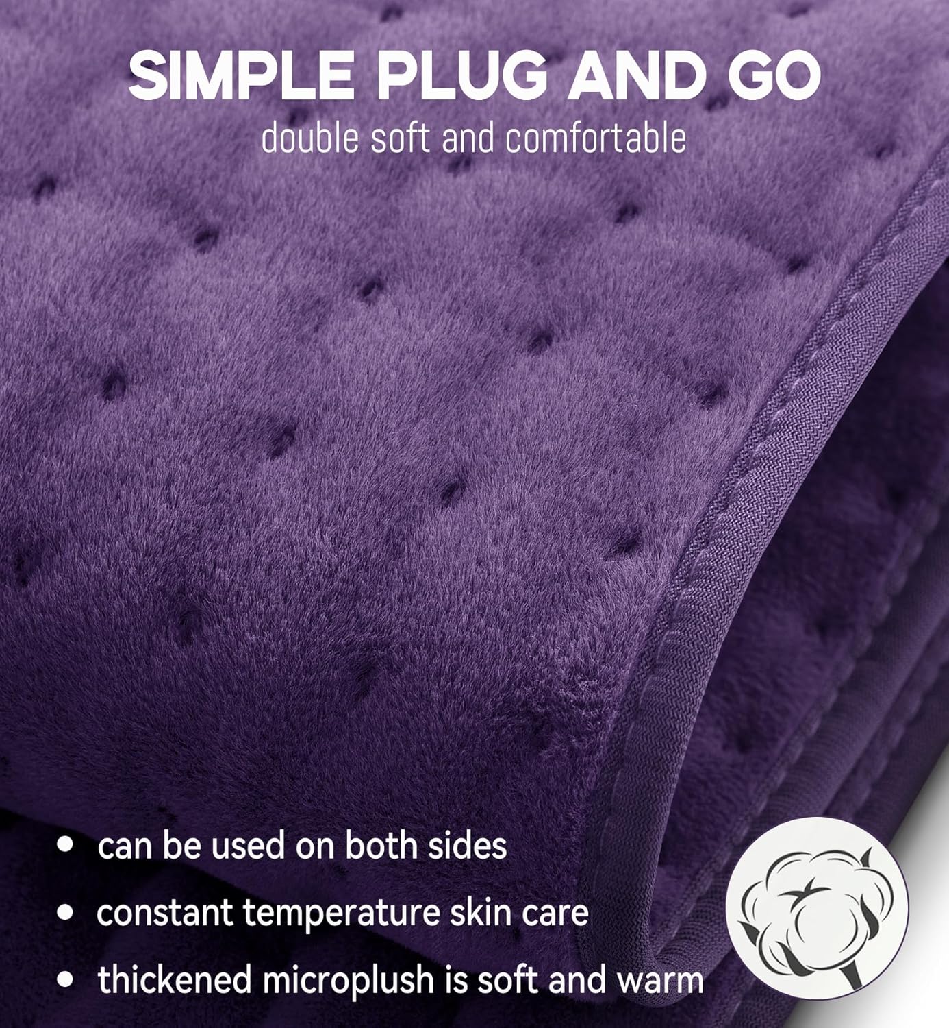 Heating Pad for Back Pain Relief, Extra Large 17"x33" Electric Heat Pad with 6 Heat Settings, 4 Timers, Auto Shut-Off - Machine Washable for Neck Shoulder Cramps, Christmas Gift for Women Mom Wife