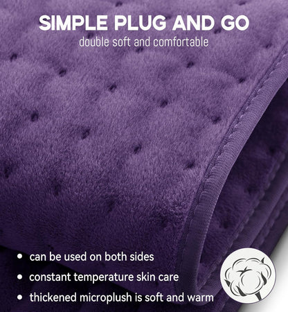 Heating Pad for Back Pain Relief, Extra Large 17"x33" Electric Heat Pad with 6 Heat Settings, 4 Timers, Auto Shut-Off - Machine Washable for Neck Shoulder Cramps, Christmas Gift for Women Mom Wife