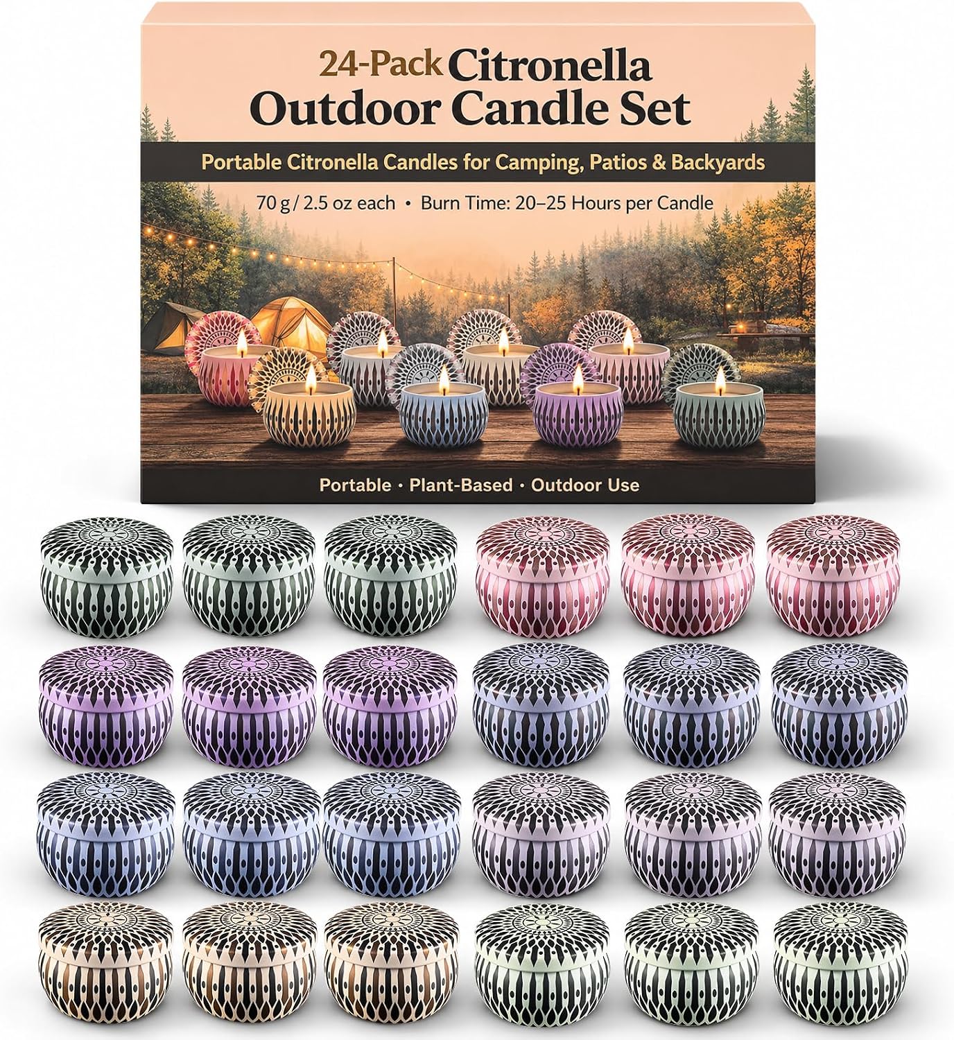 Candles, Scented Candles Gift Set for Women, 8 Pack Fruity Floral Soy Wax Aromatherapy Candles, Travel Tin Candles in Artist Gift Box, Birthday Gifts for Mom, Wife, Sister, Friend, Housewarming