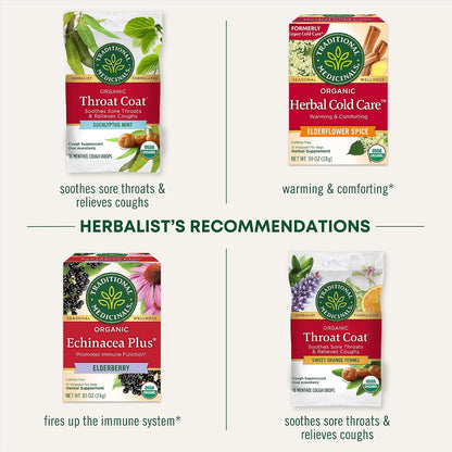 Traditional Medicinals Organic Throat Coat Eucalyptus, 16 Tea Bags