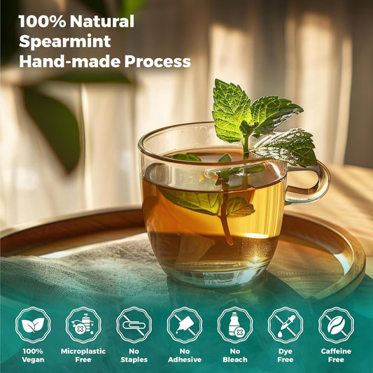 Lavitali, Spearmint Leaves Tea Bag | 120 bags, 100% Pure Herbal Tea | Caffeine-Free, Antioxidant-Rich, Eco-Friendly Filter Bag | Daily Natural Botanical, Hot or Iced Herbal Infusion