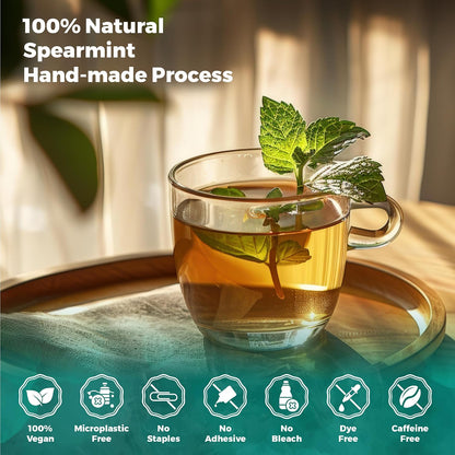 Lavitali, Spearmint Leaves Tea Bag | 60 bags, 100% Pure Herbal Tea | Caffeine-Free, Antioxidant-Rich, Eco-Friendly Filter Bag | Daily Natural Botanical, Hot or Iced Herbal Infusion