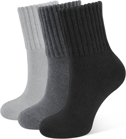 CLOSEMATE Womens Thick Full Cushioned Thermal Warm Boot Socks for Winter 3 Pairs